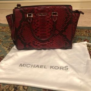 Authentic Michael Kors Snakeskin Satchel